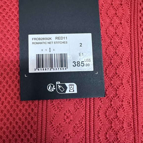 NWT | The Kooples | Red Knit Midi Dress with Cut Out Open Back - Picture 9 of 11